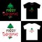 Merry Quarantine Christmas and Happy New Year. Santa wear mask and Chimney Gnomes  lettering quoteÂ design. For t shirt, greeting